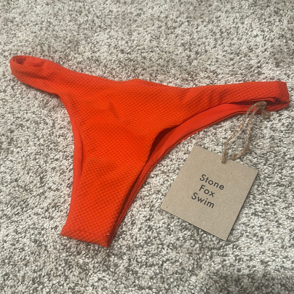 Stone Fox Swim Enki Bikini Bottom - Spice Pique